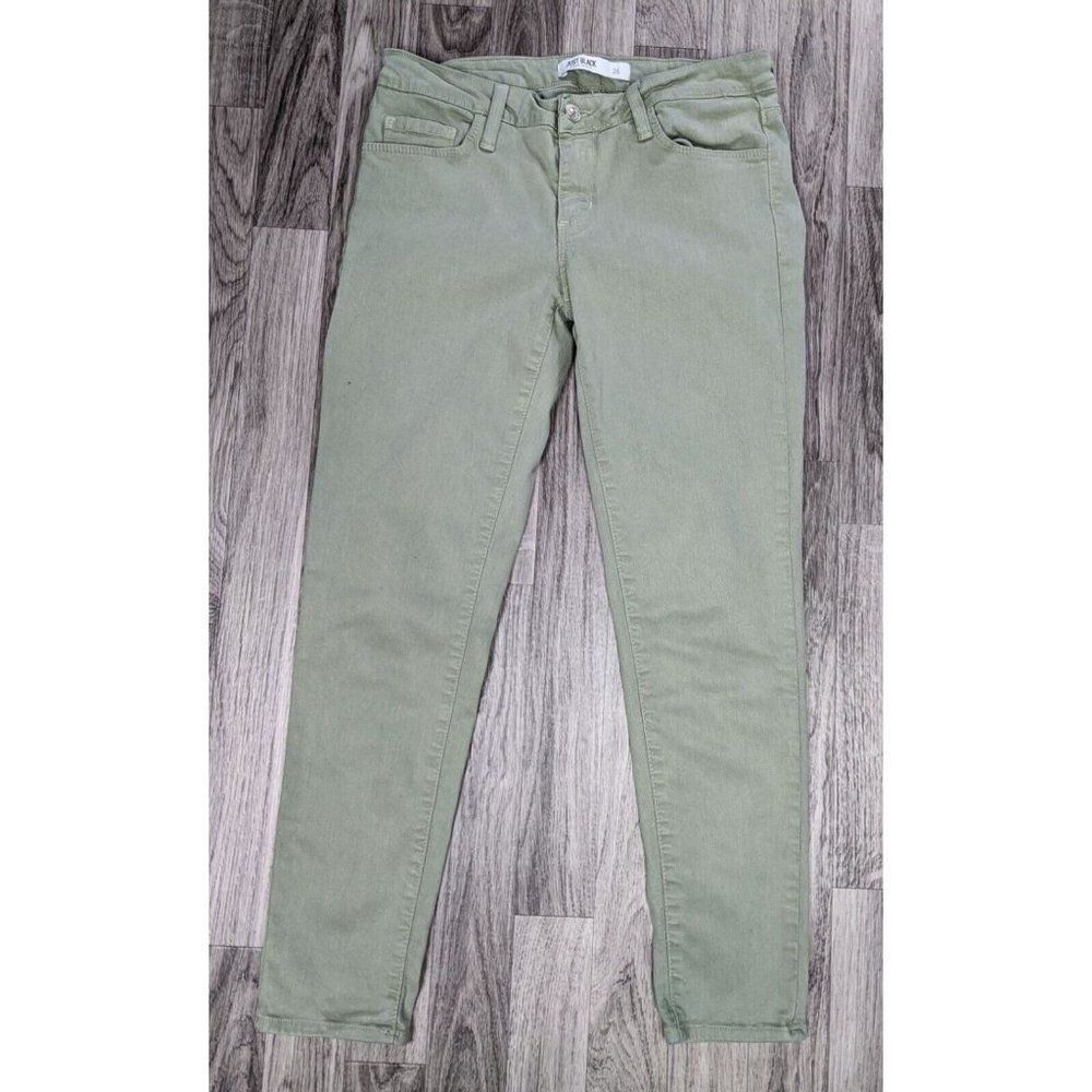 Just Black Womens Size 26 Pockets Skinny Sea Green Denim Jeans